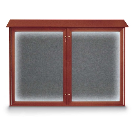 United Visual Products Open Faced Traditional Rounded Corkboard UV645ARC-GOLD-CORK